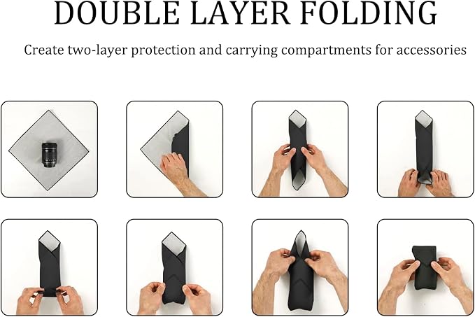 Self-Adhesive Camera and Lens Protective Wrap, Black, 13.8 x 13.8 in | Soft Wrap Protects Cameras, Lenses, Phones and Gear from Scratches and Bumps in Storage, Camera Bags or on the Go - Image 7