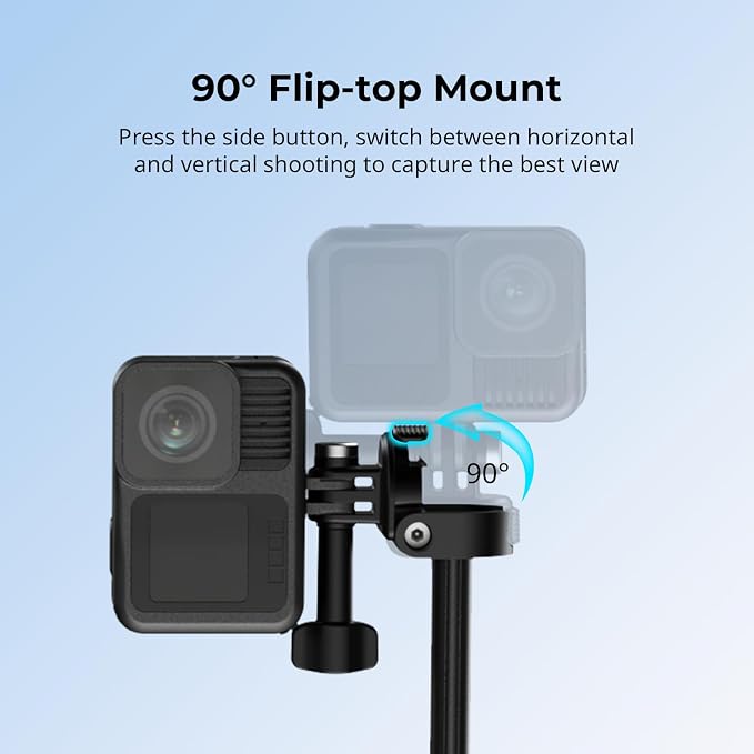 SmallRig 7.1-20.5in Selfie Stick Tripod, Switch Horizontal Vertical Mode | Extendable Stick for DJI Osmo Nano Action 6/5 Pro/4/3, for GoPro Hero 13/12/11/10/9, for Insta360 X5/4/3/Ace Pro 2 - 5725 - Image 5