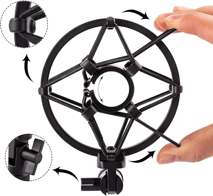Microphone Shock Mount Holder Clip Mic Anti-Vibration for 22mm-26mm Diameter Dynamic Mic Like Shure SM58 58S SM57 PAG48 Sennheiser E835 E845 AKG D5S Samson Q7 Q8 Behringer Xm8500 - Image 2