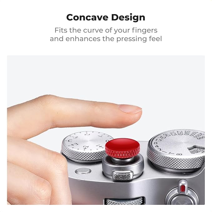 K&F CONCEPT Camera Shutter Button 3 PCS Red Quick Release Button Compatible with Fuji X-T5 X-T4 X-T30 X100VI X100V X-E4, Sony RX1RIII RX10VI RX10III RX100VII, Lei ca Q3 M10 M11, Compatible with Ni kon DF F3 - Image 3