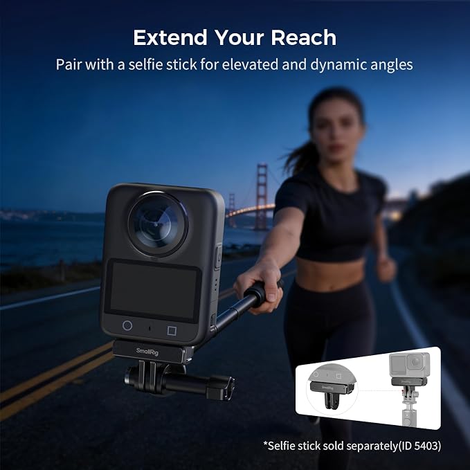 SMALLRIG Quick Release Mount 2-Pack for DJI Osmo 360/Action 5 Pro/4/3-5813 | 2-Prong Mount Adapter for Magic Arm/Selfie Stick/Crab Clamp, for DJI Osmo 360 & Action 5 Pro/4/3 - Image 5