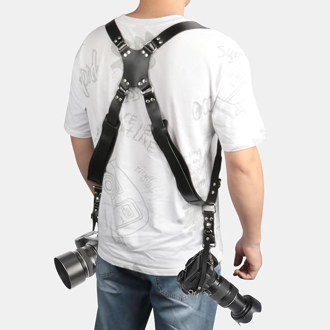 Kasla Leather Dual Camera Strap for Two DSLR/SLR Cameras - Image 5