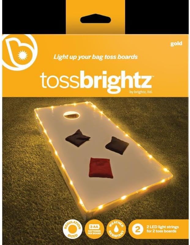TossBrightz LED Cornhole Lights (Set of Two) - Weather Resistant Kit by Brightz