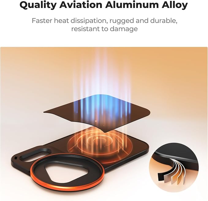 K&F CONCEPT Lens Filter Mount Adapter with 58mm CPL Filter | CPL Filter, Double-Sided Magnetic, Compatible with iPhone 17 Pro and 58mm Threaded Filters, FA101 - Image 8