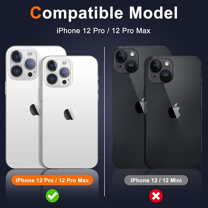 UniqueMe 3 Pack Lens Protector for iPhone 12 Pro/Pro Max 6.1/6.7"-Silver | Tempered Glass, Case Friendly, New version, Scratch-Resistant, Easy Installation - Image 2