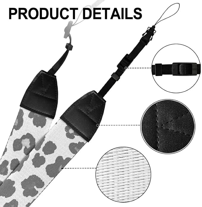 Coldinair Black Adjustable Camera Strap Universal Neck & Shoulder Soft Padded Strap for All DSLR Cameras,Binoculars - Image 7