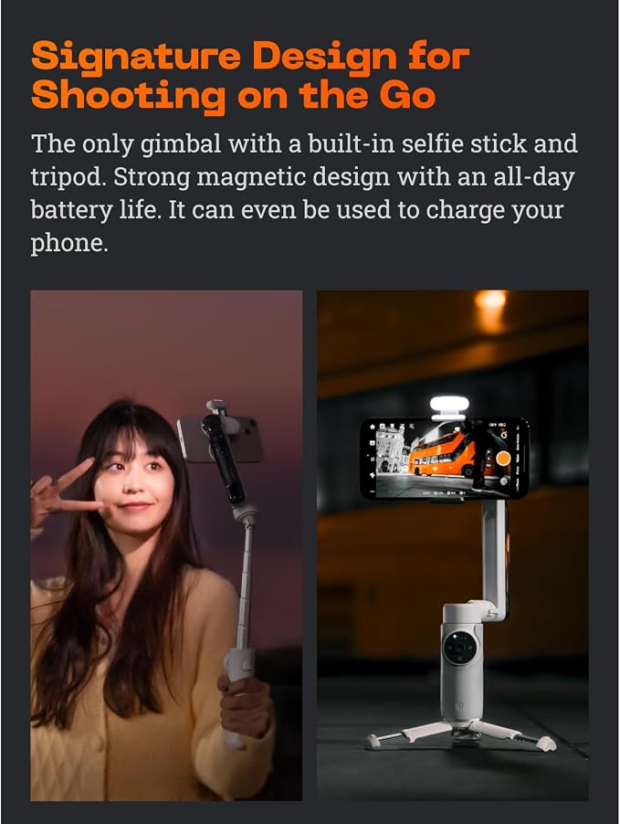 INSTA360 Flow Creator KIT - AXIS Gimbal STABILIZER for Smartphones - Gray - Image 5
