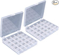 AKIRO 25 Slots Empty Bobbins Spools Box, Sewing Craft Plastic Case Storage Box for Sewing Machine 2 Pack by AKIRO