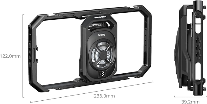 SmallRig Universal Hyper Chill Cooling Phone Cage for iPhone/Android, with 15W Active Cooler & 2-in-1 USB-C Adapter & Power Bank Holder, Compatible 2.5-3.1" Phones, Live Streaming Video Shooting-5275 - Image 3