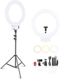 NEEWER 18 Inch Ring Light with Tripod Stand, 55W Large LED Ringlight, Cold Shoe Phone Holder Compatible with iPhone Camera for Video Recording Photography Streaming Selfie Makeup Studio Photo, RL-18 by Neewer
