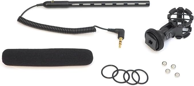 Pyle Camera-Mount Shotgun Microphone, Back Electret Condenser, Line-Gradient Pattern, 3.5mm Connector, 42dB Sensitivity, 50Hz-18kHz, Windscreen & Mic Holder, On-Camera Condenser Mic for Clear Audio - Image 3