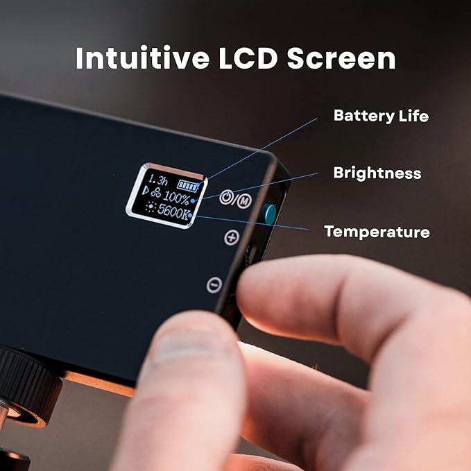 Lume Cube Bicolor Panel Mini LED Light for Professional DSLR Cameras | Adjustable Panel Mini, LCD Display | Photo and Video Lighting, Long Battery Life | Fits Sony, Nikon, Canon, Fuji, Panasonic - Image 5