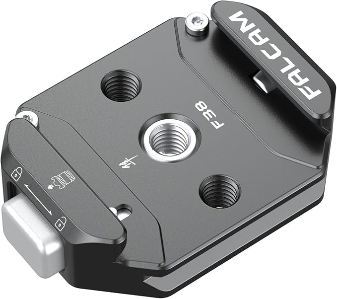 FALCAM F38 Quick Release Base V2 | Quick Release System, Base with 1/4" and 3/8" Screw Thread for Tripod, Monopod, Stabilizer, Slider by FALCAM