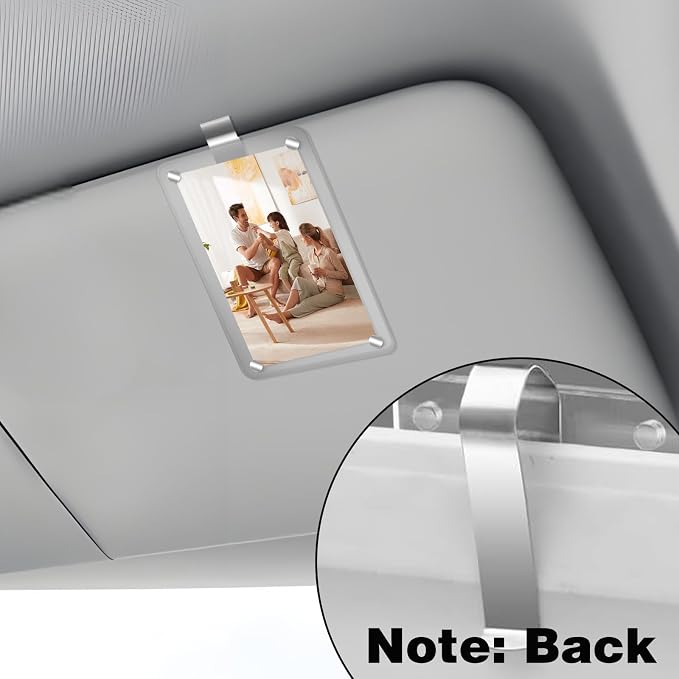 HINGTAI Acrylic Magnetic Personalized Photo Holder Car Picture Frame, Car Picture Holder, Car Photo Holder Car Visor Clip, Personalized Car Accessories Can Be Used to Add Your Personal Photo - Image 4