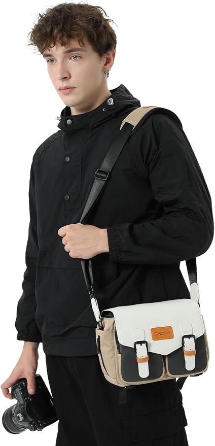 Cwatcun Large Camera Messenger Bag, Crossbody Case with Tripod Holder | Camera Shoulder Photography Bag for Men/Women for Canon, Nikon, Sony, Fuji DSLR/SLR/Mirrorless Cameras, Lens and Accessories - Image 7