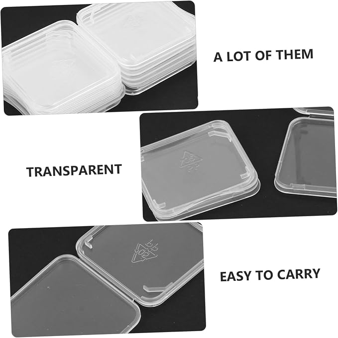 OSALADI 100pcs Card Storage Cases Plastic Memory Card Holders Photo Storage Box for Memory - Image 9