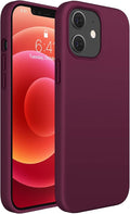 Miracase Silicone for iPhone 12 Case and iPhone 12 Pro Case, Wine Red | Liquid Silicone Gel Rubber Shockproof Drop Protection Phone Case for iPhone 12/12 Pro 6.1 inch by Miracase