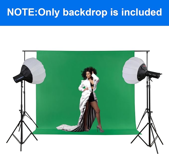 Joccun 7X10FT Green Backdrop Background for Photography,Polyester Backdrop Curtain Background Screen for Photography,Photoshoot,Video Recording,Studio(7X10ft,Green) - Image 7