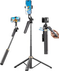 72" Phone Tripod, Tripod for iPhone with Wireless Remote Control, Portable Selfie Stick for iPhone, Live Streaming, Video Recording, Compatible with Cell Phones, Cameras by Fuloview