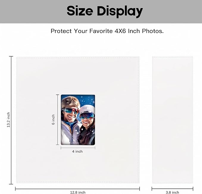 Extra Large Capacity 4x6 Photo Album, Holds 1000 Photos, Beige | Linen Hardcover, Horizontal & Vertical 4x6 Pockets, Removable Acid-Free Pages, Front Display Window, Family, Wedding & Travel - Image 7