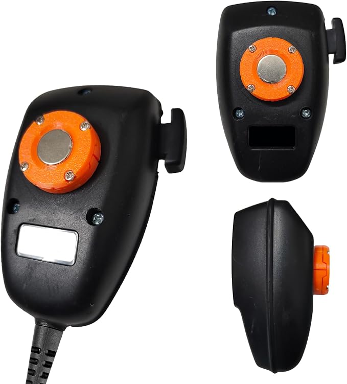 CB Mic Holder | Magnetic Mobile Radio Mic Car Mount Holder | CB Mic Hanger | for Kenwood KMC-30 KMC-32 KMC-35 KMC-36 Motorola PMMN4090 HMN3596A HLN9073 RMN5052A | with Adhesive Back (Orange) - Image 5
