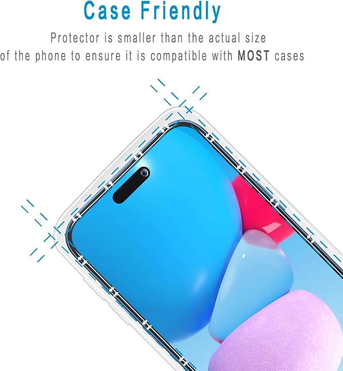 2+2 Pack Privacy Screen Protector for iPhone 17 Pro Tempered Glass | Anti-Spy Privacy Protection, with Camera Lens Protector, Anti Scratch, Bubble Free - Image 5