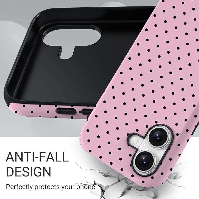 TPU Phone Case for iPhone 17, MagSafe Wireless Charging Compatible, Shockproof Slim Fit Protective Cover with Anti-Yellowing & Raised Camera Protection (Polka dot 4, iPhone 17(6.3")) - Image 4