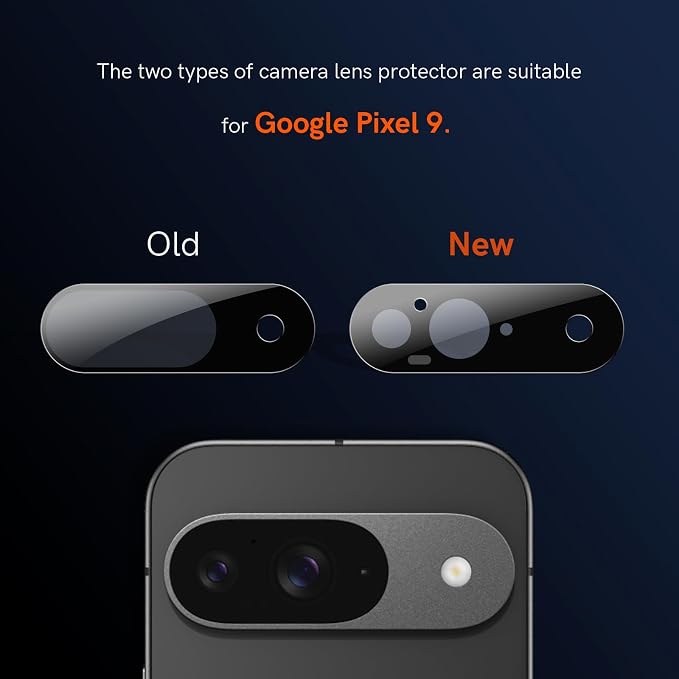 LK 2 Pack for Google Pixel 9 Screen Protector+2 Pack Camera Lens Protector | HD Ultra-thin, 9H Hardness Tempered Glass Laptop Screen Protector for Pixel 9 [Fingerprint Compatible] Bubble-Free - Image 2