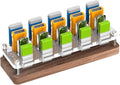 20 Slots Wooden Memory USB Flash Disk Card Case, TF Card Box and Micro SD Drive Card Holder Desk, U-Shield Memory Storage Racks by AODUKE