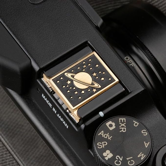 Camera Metal Hot Shoe Cover Protector Cap for Nikon z30/z50/d810/d610 for Fujifilm X-T4 X-T30 X-T200 X-Pro3 X-Pro2 X-E4 X-A7 X-A5 (Brass Universe Cover) - Image 5