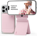 MOFT Phone Tripod Stand, Portable Selfie Stick for iPhone, Mulit-Angle | Pocket Size | Strong Magnets l MOVAS Leather | Magsafe Compatible | Easy to Charge | Stylish |For Content Creators by MOFT