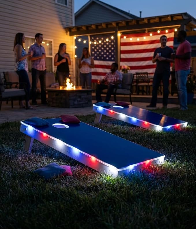 TossBrightz LED Cornhole Lights (Set of Two) - Weather Resistant Kit - Image 2