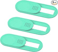 Webcam Camera Cover Slide 0.028-Inch Ultra-Thin Webcam Cover Blocker for MacBook, iMac, Laptop, Desktop, Pc, iPad, iPhone, Smartphone Protect Your Visual Privacy and Security (Green - 3 Pack) by HKDGYHON