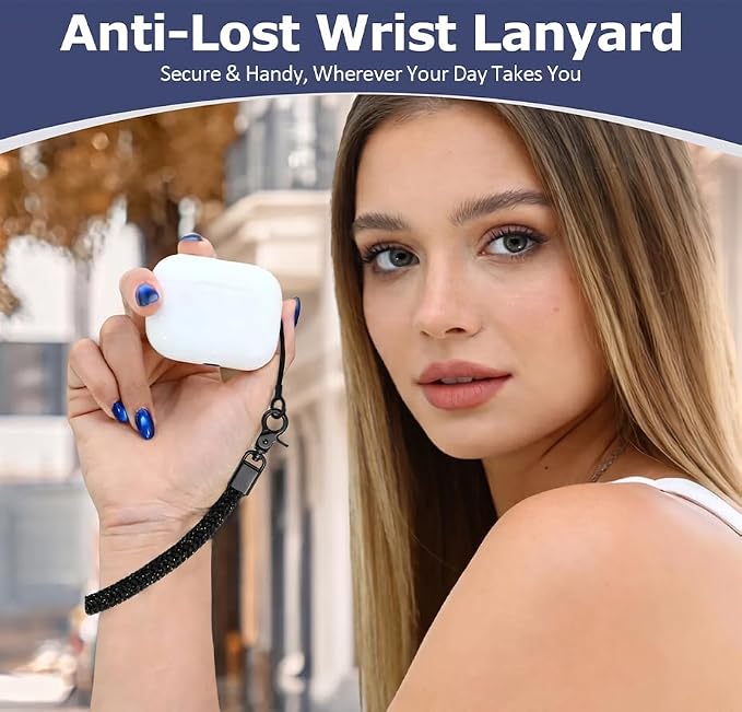 Elastic Nylon Wrist Lanyard for AirPods Case , Anti-Lost Strap for AirPods 1/2/3/Pro/Pro 2 Charging Case, Multi-Functional Wrist Strap for Phones Keys Cameras Small Gadgets, Starry Night +Black Buckle - Image 2