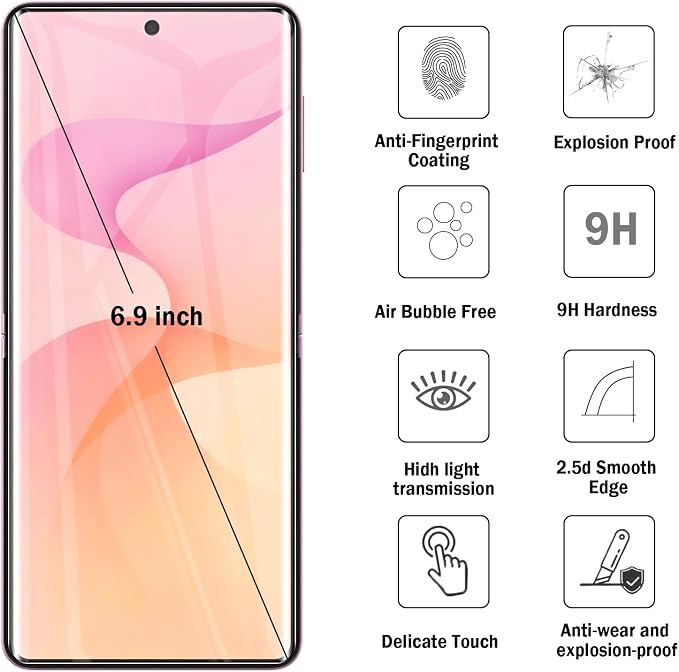 2+2 Pack Soft Flexible TPU Film Screen Protector for Samsung Galaxy Z Flip 8/Z Flip8 & Front Tempered Glass Screen Protector, HD Clear,Support Fingerprint Unlock,with Easy Installation Alignment Tool - Image 2