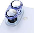 Compatible for iPhone 17 /iPhone 16 /iPhone 16 Plus Camera Lens Protector Metal Plus Aluminium Alloy Ring 9H Tempered Glass Screen Case Friendly Camera Cover Blue by KANOSAN