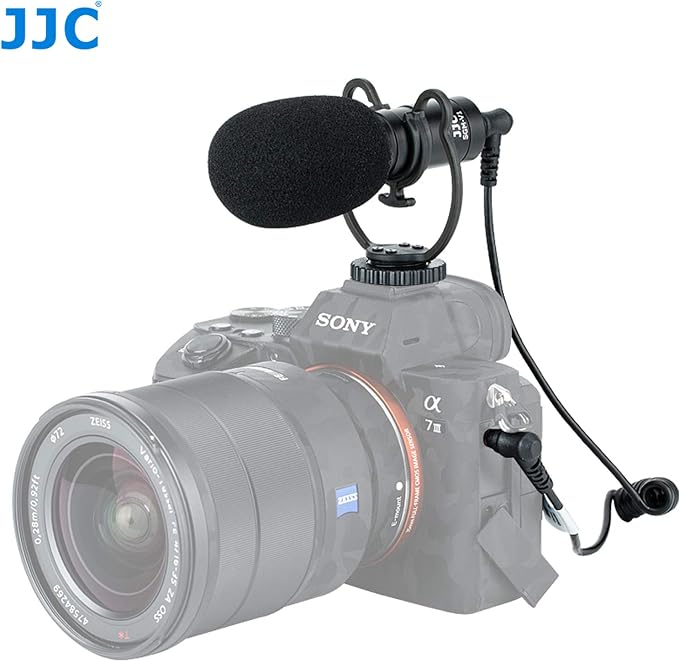 JJC SGM-V1 Shotgun Video Microphone, Cardioid Microphone Condenser Mic Vdeomicro w/Shock Mount, Furry Foam Windscreen, Electret Condenser, 3.5mm TRS TRRS Cable, for Andoid Phone DSLR Camcorder - Image 6