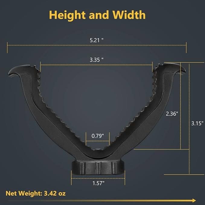CVLIFE V Yoke Holder Shooting Rest Shooting Tripod Rifle Rest | Portable V Yoke Rest Mount Tripod for Rifle Shooting V Yoke Head for Outdoors Activities - Image 4