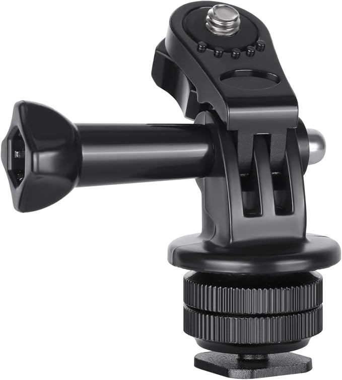NEEWER Phone Holder/Hot Shoe Mount Adapter Kit Action Camera Mount Compatible with GoPro Hero 12 11 10 9 8 7 6 5 DJI OSMO Action 4 3 2 iPhone 15 Pro Max 14 13 Pro Samsung S23 for DSLRs Ring Light - Image 9