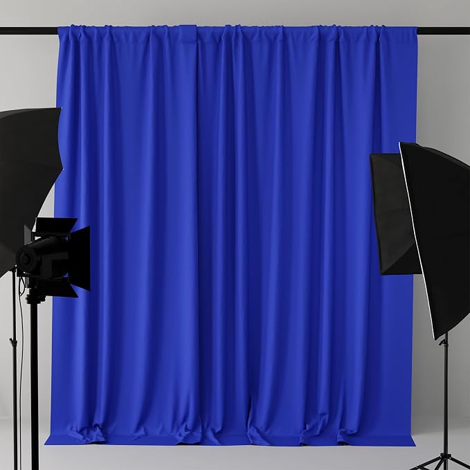 10x7FT Royal Blue Backdrop Curtains for Parties, 5x7FT 2 Panels | Wrinkle Resistant Fabric Drapes for Photography Birthday Wedding Background Decorations Easy Hang Multipurpose Use - Image 7