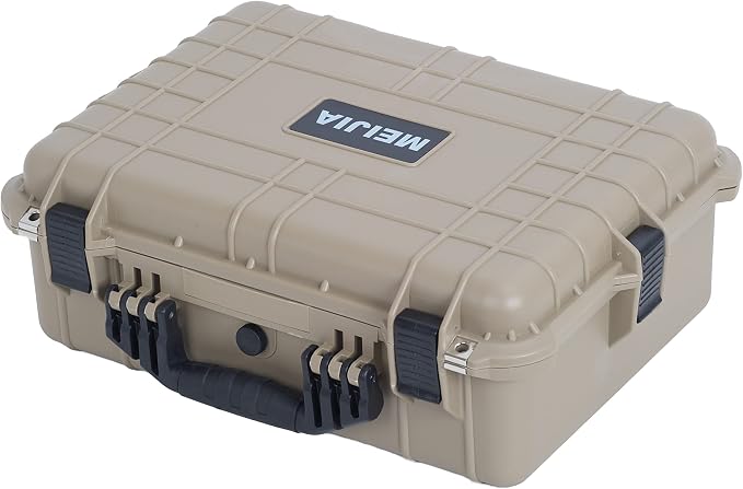 MEIJIA All Weather IP67 Waterproof Hard Camera Case,Hard Protective Case,Hard Case with Customizable Foam,Fit Use of Drones,Camera,Equipments,Pistols(Desert Tan,19.78x15.77x7.41inches) - Image 2