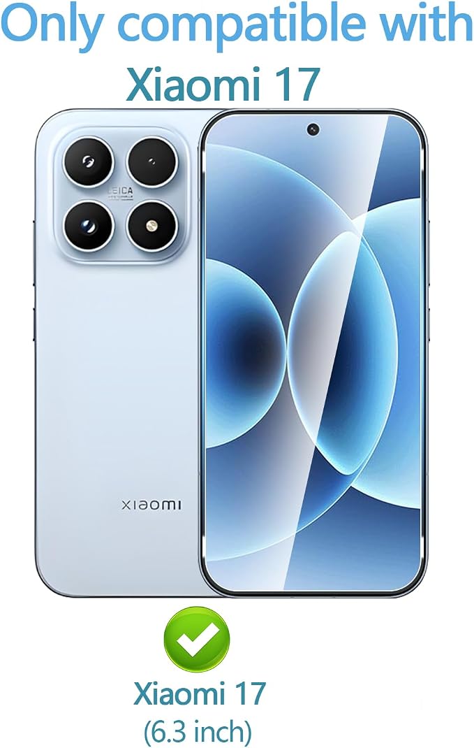 Anoowkoa 3 Pack for Xiaomi 17 Screen Protector + [3 Pack] Xiaomi 17 Camera Lens Tempered Glass Protector.9H Hardness.Support Fingerprint Unlock, Bubble-Free.Easy Installation - Image 7