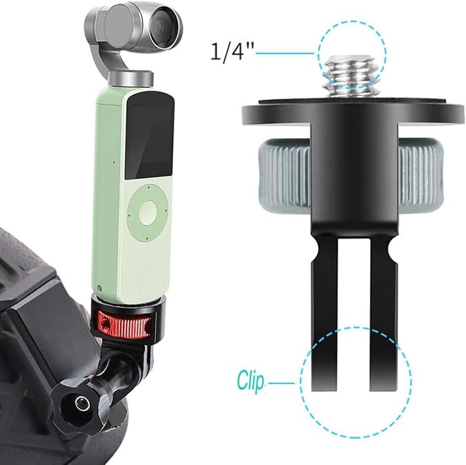 Aluminum Camera Tripod Adapter 1/4"-20 Conversion Adapter Mounts Compatible with Gopro Action Cameras Insta360 and Other Standard 1/4 Accessories, Quarter Inch Mount Adapter (Type BB) - Image 2