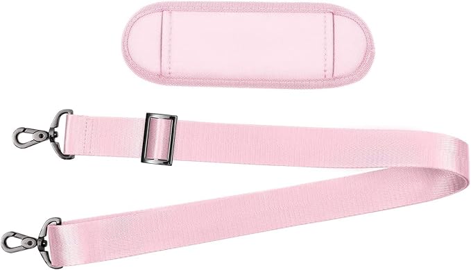 MOSISO 56 inch Shoulder Strap, Adjustable Soft Universal Non-Slip Strap | Thick Replacement Strap, Fit Padded with Metal Swivel Hooks for Laptop Shoulder Bag/Laptop Messenger Bag, Rose Quartz - Image 6