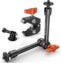 K&F CONCEPT 9.8" Magic Arm Clamp Kit with 1/4" & 3/8" Thread Screw | 360° Ball Heads Magic Arm with Tripod Mount Adapter for Gopro/LED Lights/Monitor/Flash/Microphone/DSLR Camera, MS32 by KFCONCEPT