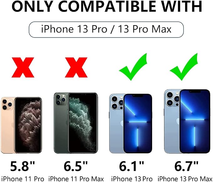 3PCS Rear Back Camera Lens Protector Tempered Glass for iPhone 13 Pro/13 Pro Max - HD Clear Full Coverage Guard - Image 6