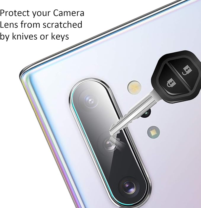 Orzero (3 Pack Compatible for Samsung Galaxy Note 10 Camera Lens Protector, Protector de Cámera Case Friendly Tempered Glass 9H High Definition Microphone Cutout Anti-Scratch - Image 3