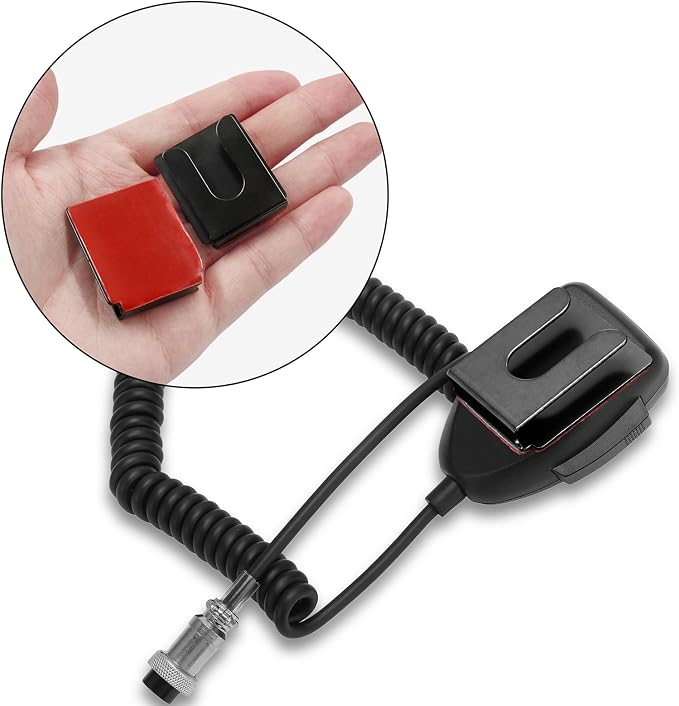 2PCS Black Radio Microphone Hanger, 36 x 30 x 10mm, Style1 | Adhesive Back, CB Microphone Holder, Metal Car Mic Hanger, For Cars Homes Offices - Image 6