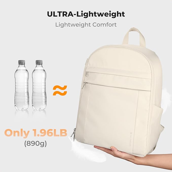 K&F CONCEPT Camera Backpack, DSLR/SLR/Mirrorless Photography Camera Bag | 14in Laptop Compartment & Rain Cover, 600D Fabric for Travel & Daily, Men & Women, Dual-Mode Detachable Dividers, Beige, B19 - Image 2