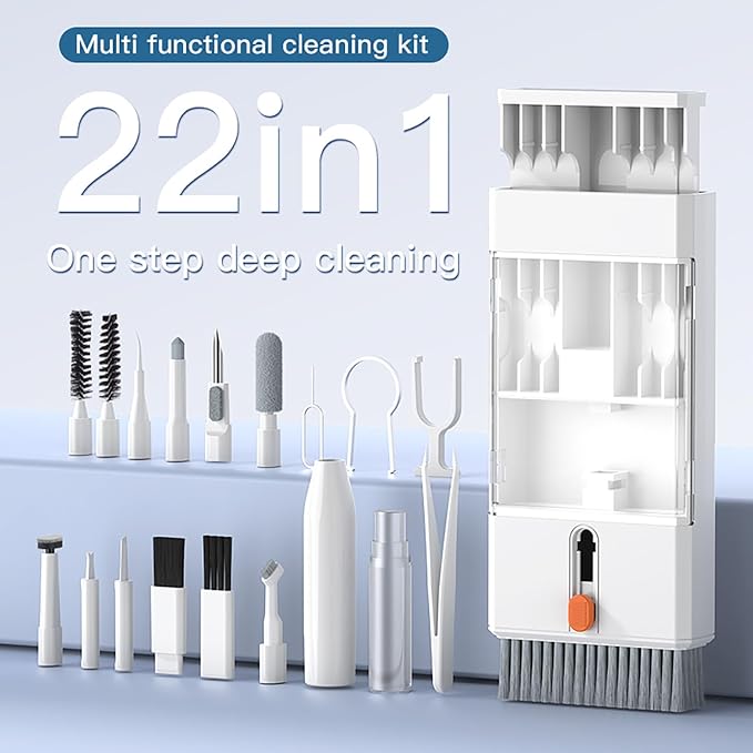 22 in 1 Precision Cleaning Kit – Professional Electronic Cleaning kit Cleaning Tools for Phone, airPods Headset, Keyboards, Cameras, Laptop & More - Image 2